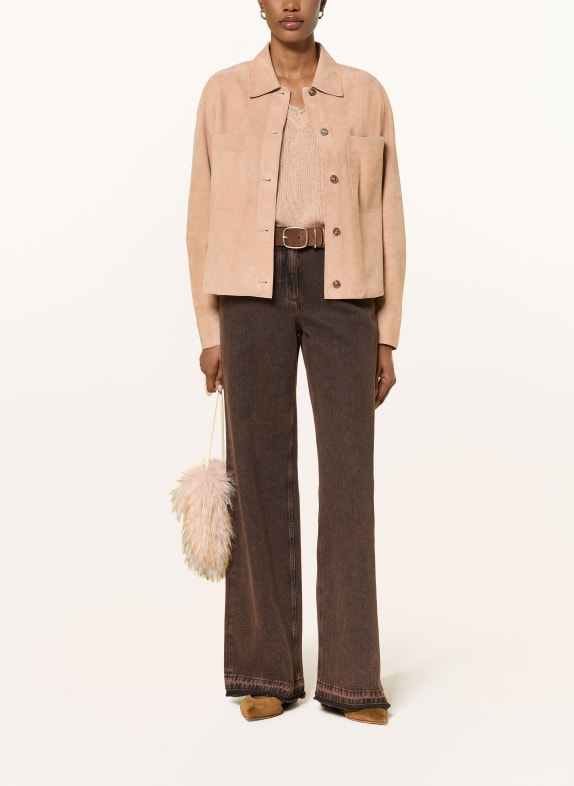 LUISA CERANO Lederjacke ROSÉGOLD
