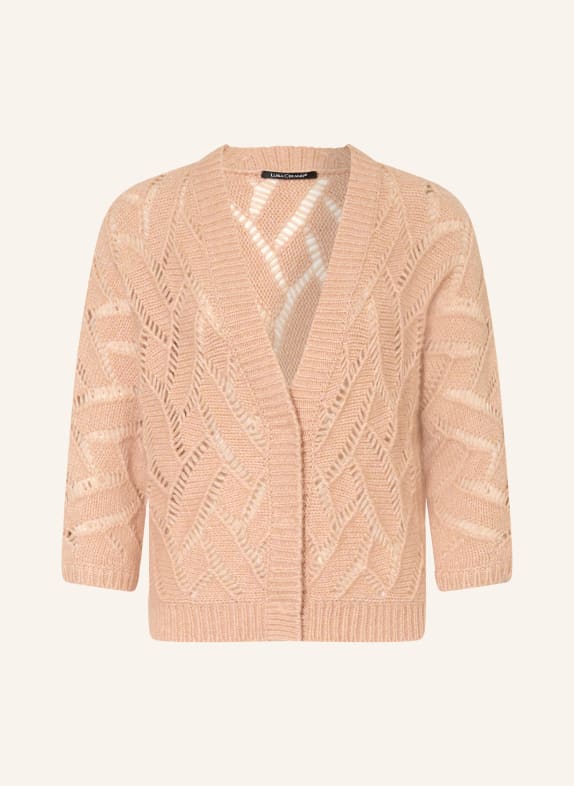 LUISA CERANO Cardigan with alpaca and 3/4 sleeves CAMEL