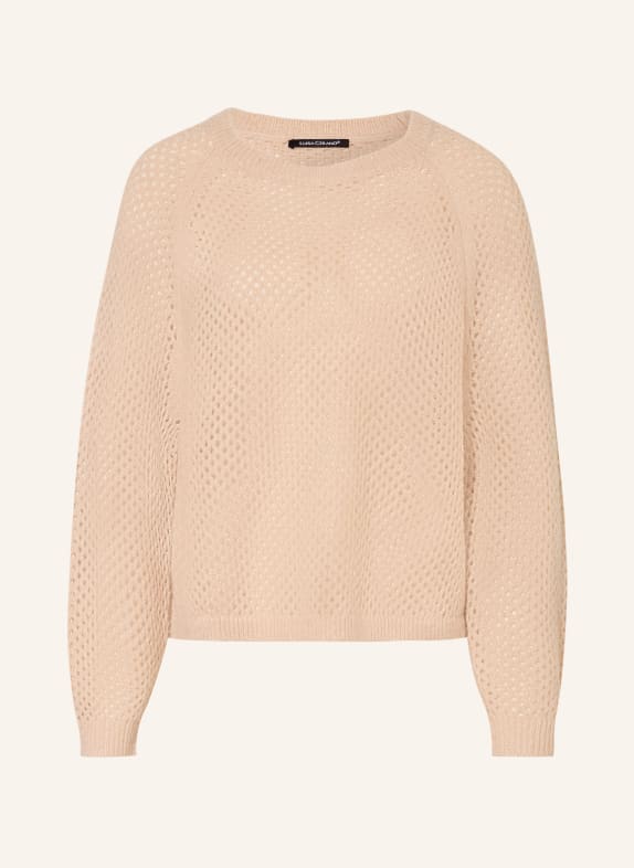 LUISA CERANO Sweater with glitter yarn LIGHT BROWN