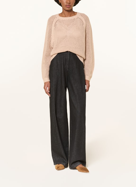 LUISA CERANO Pullover mit Glitzergarn HELLBRAUN