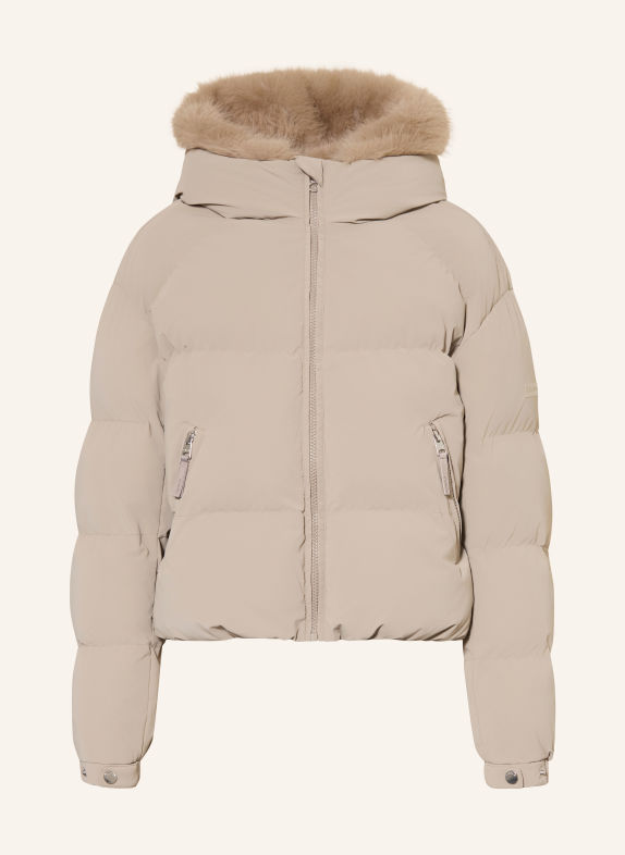 GARCIA Steppjacke mit Kunstpelz BEIGE