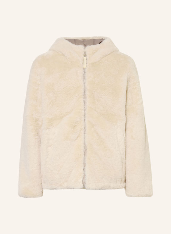 GARCIA Omkeerbaar gewatteerd jack met imitatiebont ECRU / BEIGE