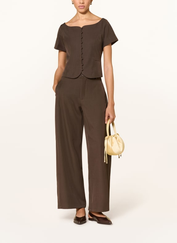 NEO NOIR Broek ESSIALL MARRON FONCÉ