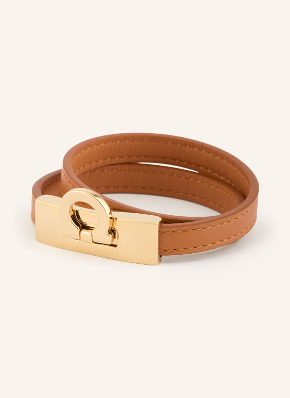 FERRAGAMO Armband HUG CAMEL / GOLD