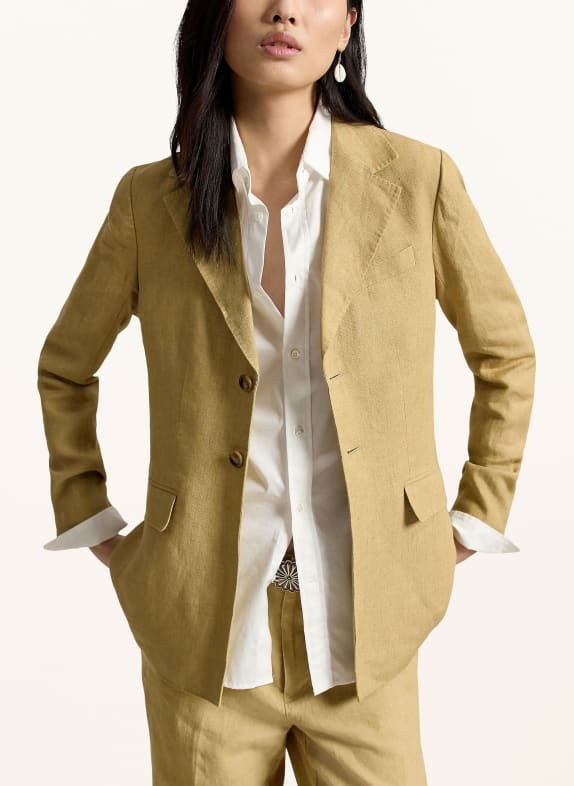 POLO RALPH LAUREN Linnen blazer LICHTBRUIN