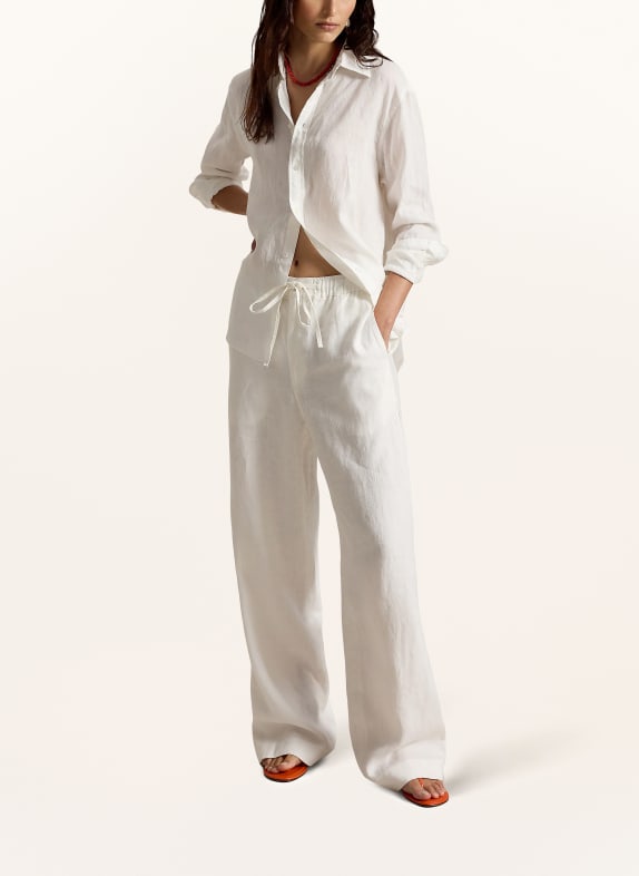 POLO RALPH LAUREN linnen broek WIT