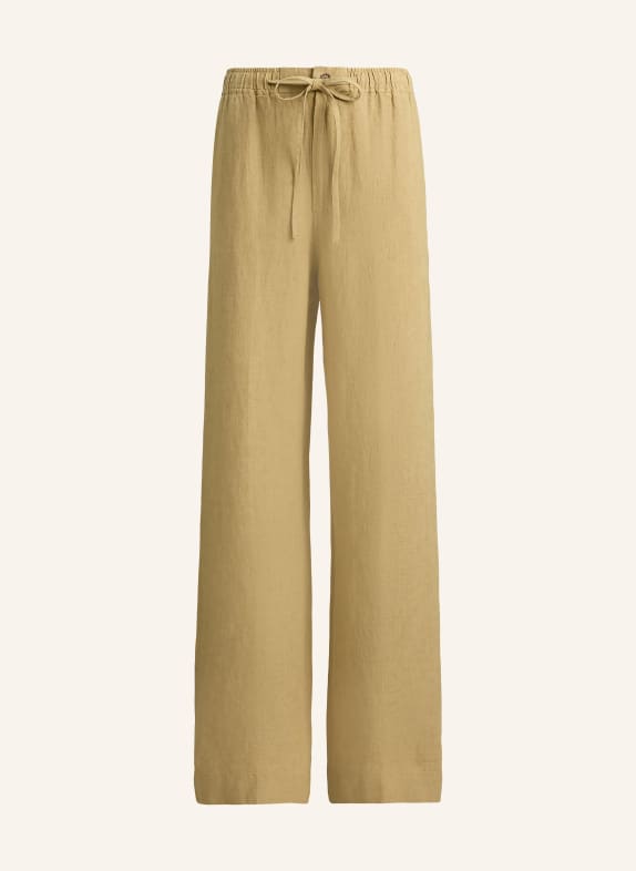 POLO RALPH LAUREN linen pants CAMEL