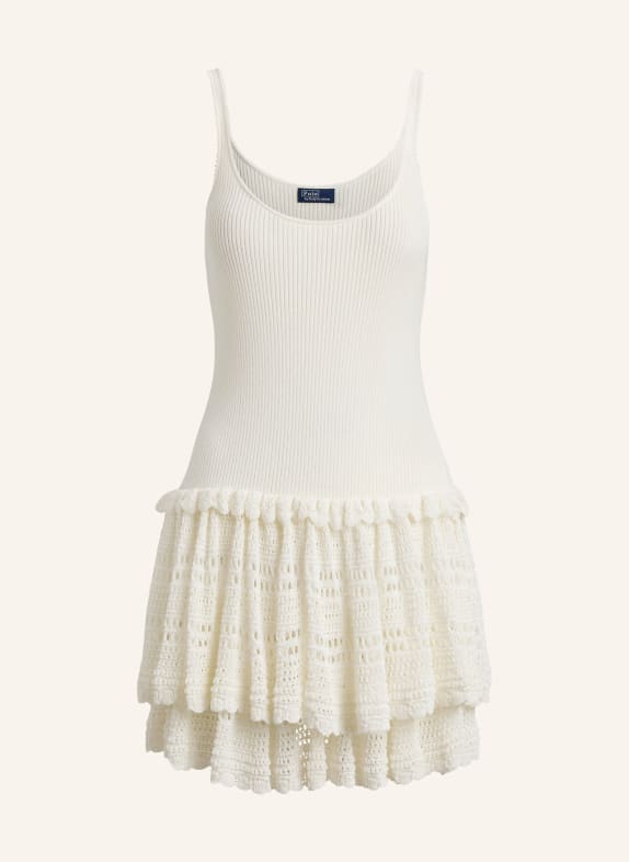 POLO RALPH LAUREN Sukienka z dzianiny z falbanami ECRU