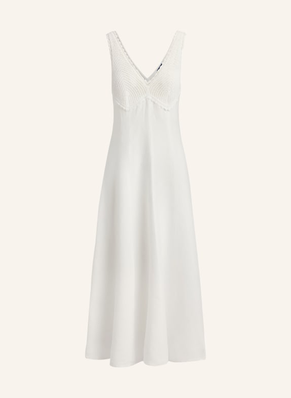 POLO RALPH LAUREN linen dress WHITE