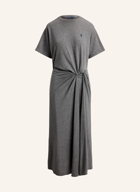 POLO RALPH LAUREN Jerseykleid GRAU / DUNKELBLAU