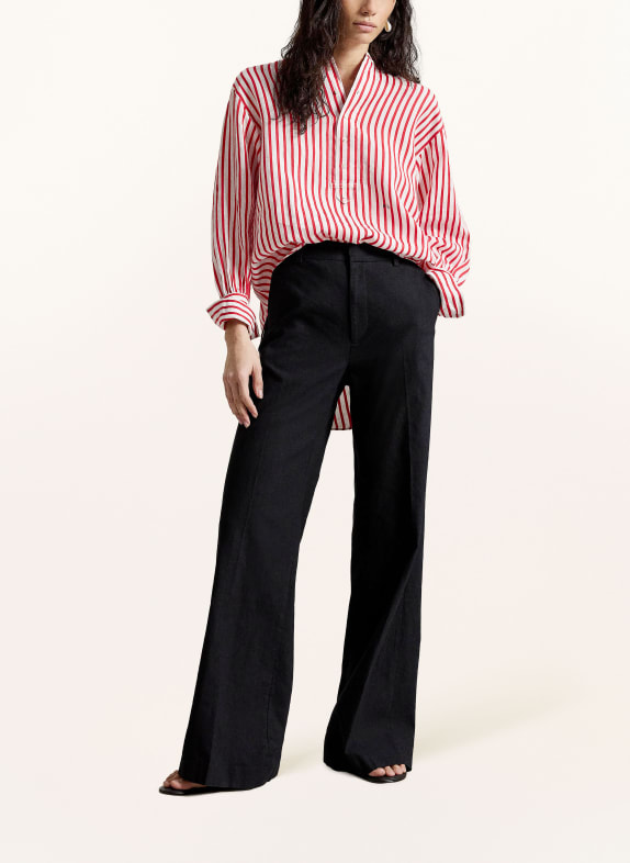 POLO RALPH LAUREN Bluzka z lnu CZERWONY / BIAŁY