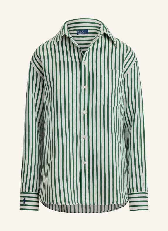 POLO RALPH LAUREN blouse GREEN / WHITE