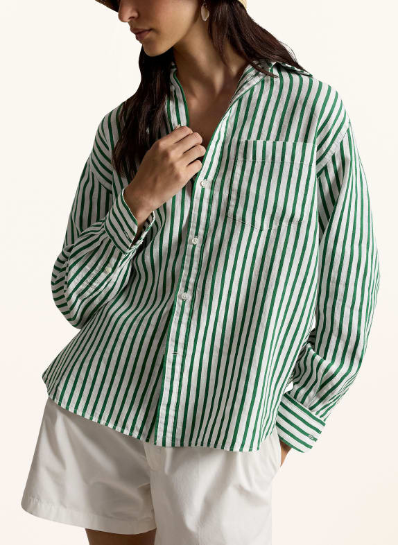 POLO RALPH LAUREN overhemdblouse GROEN / WIT