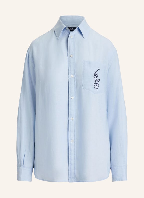 POLO RALPH LAUREN Linen shirt LIGHT BLUE