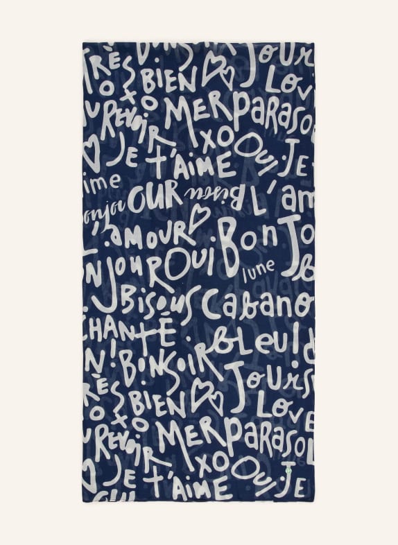 CODELLO Schal BLAU / ECRU