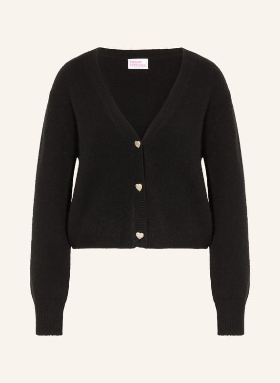 FROM FUTURE Gebreide vest van kasjmier ZWART