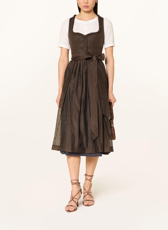 Johann & Johanna Dirndls in verschillende materialen MARRON FONCÉ / DONKERBLAUW
