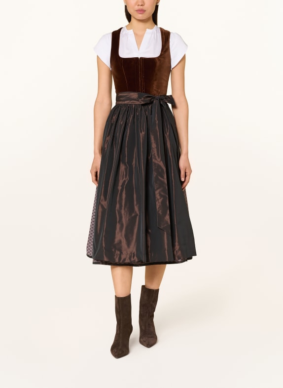 Johann & Johanna Dirndl MARRON FONCÉ / ZWART
