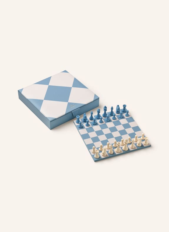 PRINTWORKS Schaakspel REVERRA CRÈME / LICHTBLAUW