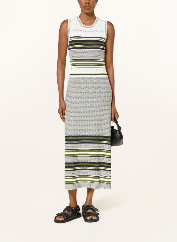 Veronica Beard Strickkleid DAWNA GRÜN / ECRU / DUNKELBLAU