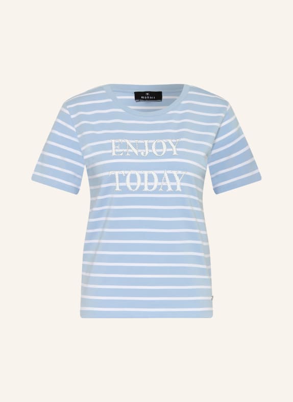 monari T-shirt orné de strass BLEU GRIS / BLANC