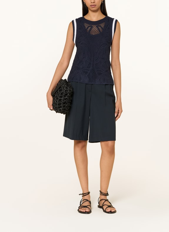 monari vest DONKERBLAUW / WIT
