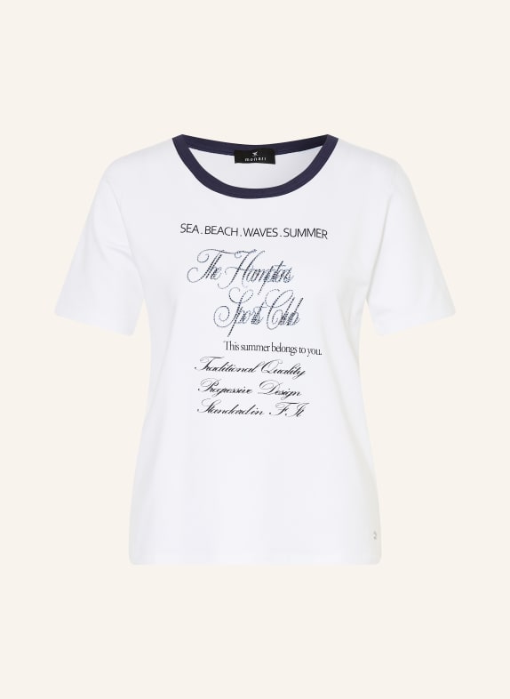 monari T-shirt orné de strass BLANC / BLEU FONCÉ / NOIR
