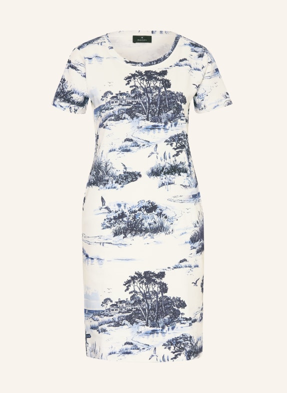 monari Sweatkleid DUNKELBLAU / BLAU / WEISS