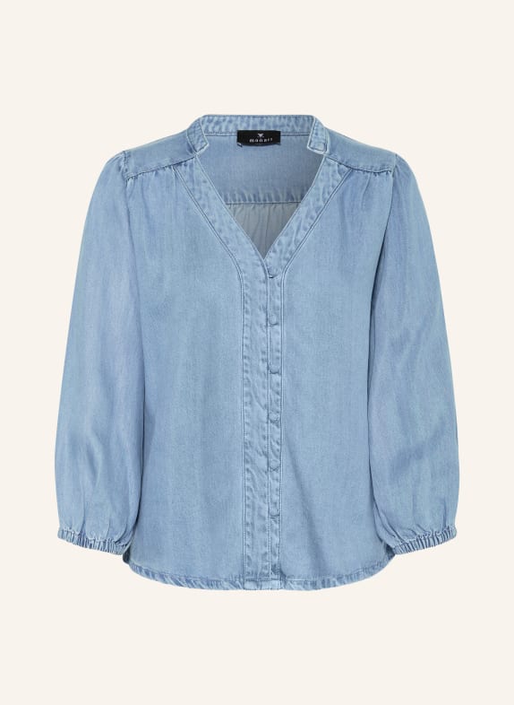 monari Blouse in jeanslook met 3/4-mouwen BLAUW