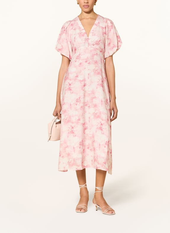 NEO NOIR Sukienka ILLANA BLADORÓŻOWY / BRUDNY RÓŻ / BIAŁY