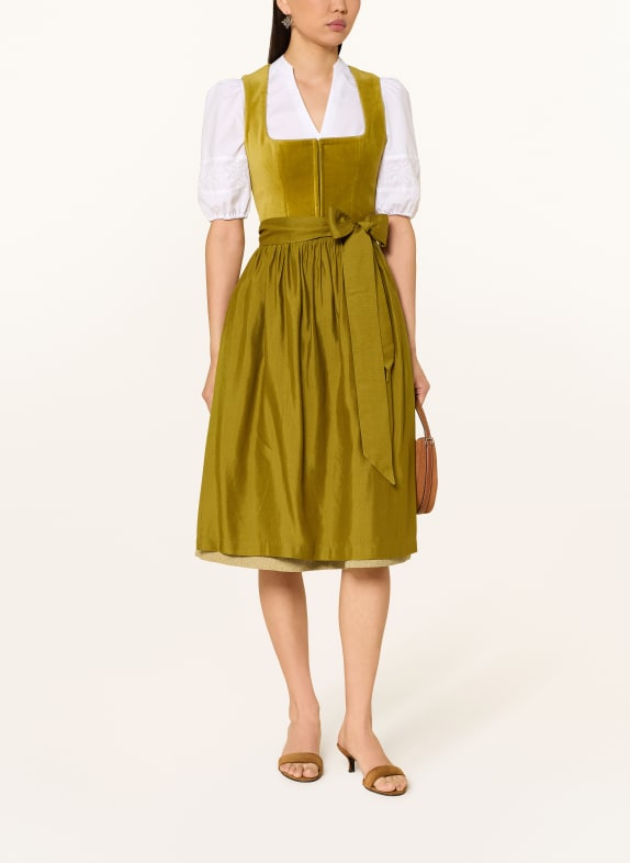 LIMBERRY Dirndl NAOMI in verschillende materialen OLIJF / KAKI