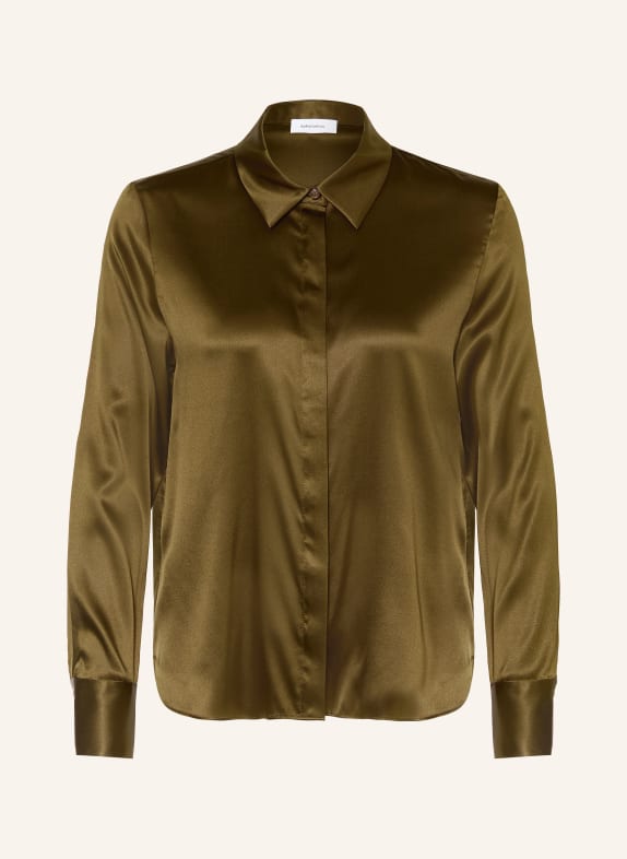 darling harbour Hemdbluse aus Seide DARK OLIVE