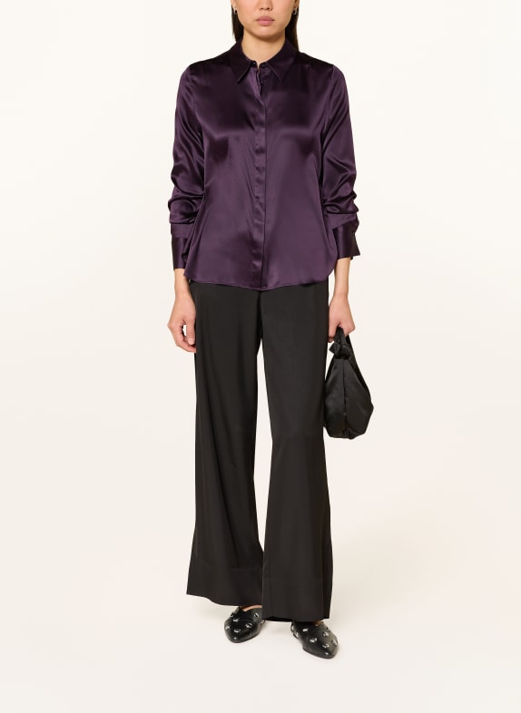 darling harbour Skjortebluse i silke BLUEBERRY