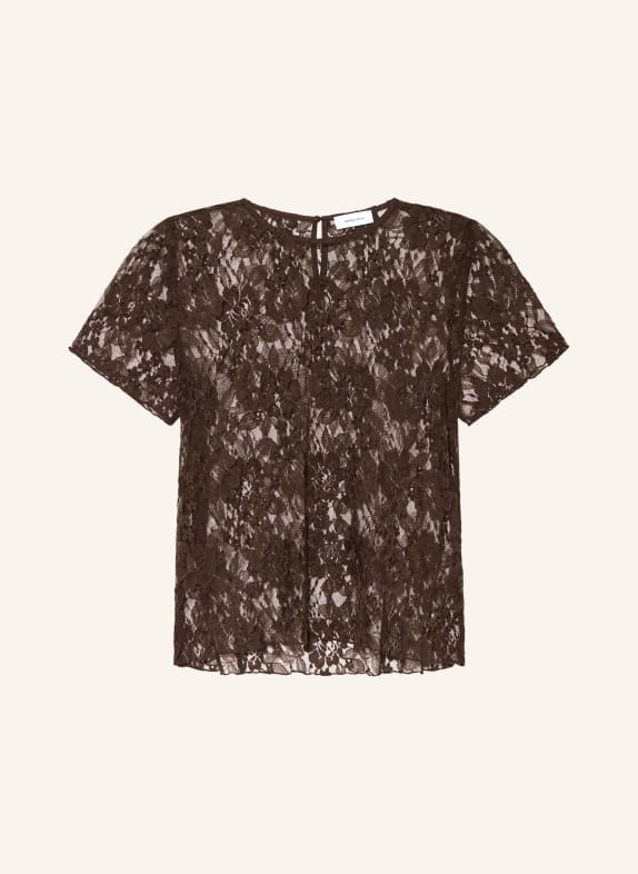 darling harbour Blusenshirt aus Spitze DARK BROWN