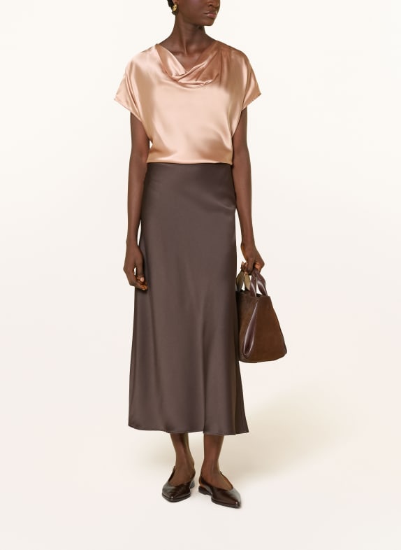 darling harbour Bluse i silke CAMEL
