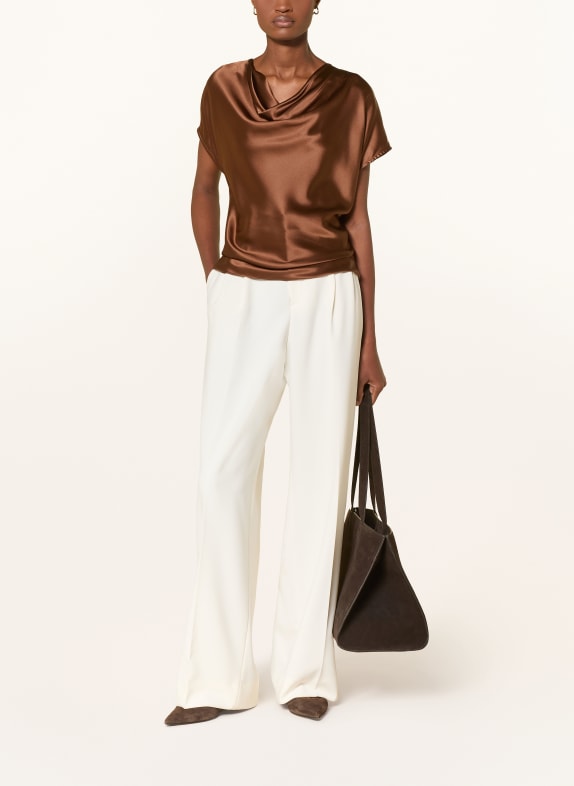 darling harbour Bluse i silke NOUGAT