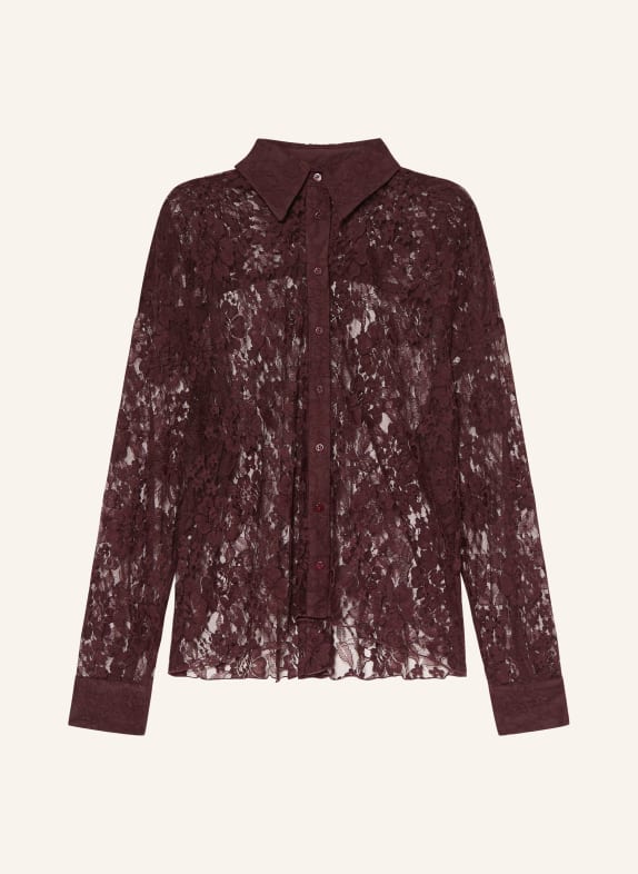 darling harbour Hemdbluse aus Spitze deep merlot