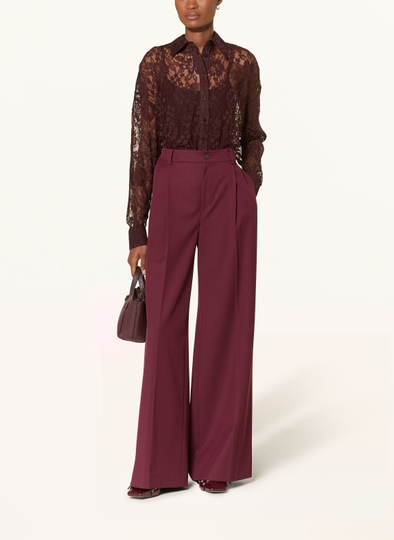 darling harbour Hemdbluse aus Spitze deep merlot