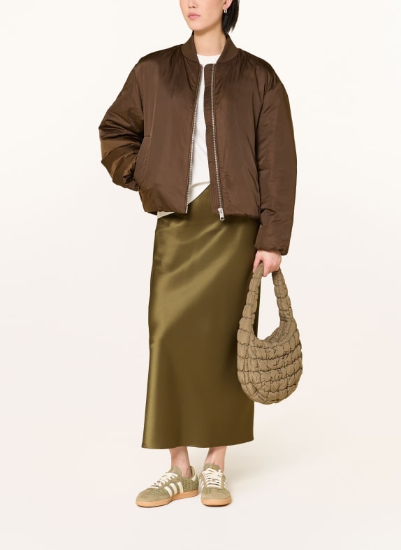 darling harbour Fustă din satin OLIVE