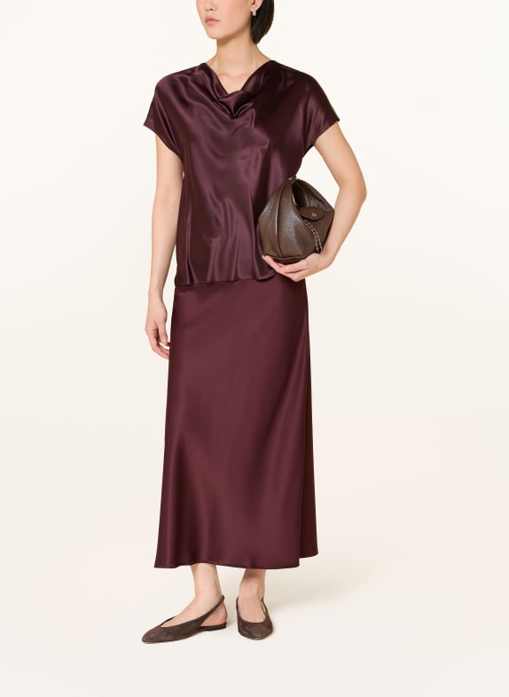 darling harbour Fustă din satin deep merlot