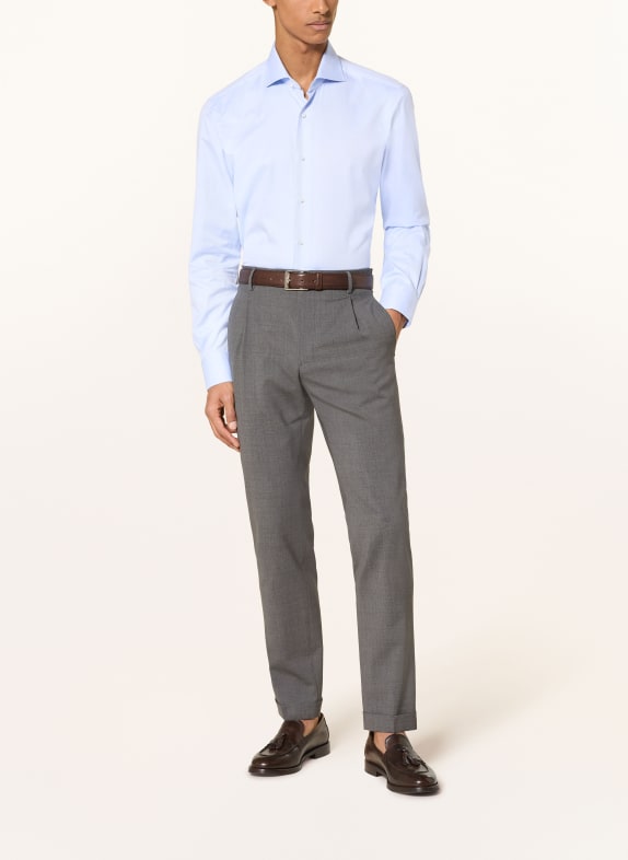 BARBA NAPOLI Oxfordoverhemd, slim fit LICHTBLAUW / WIT