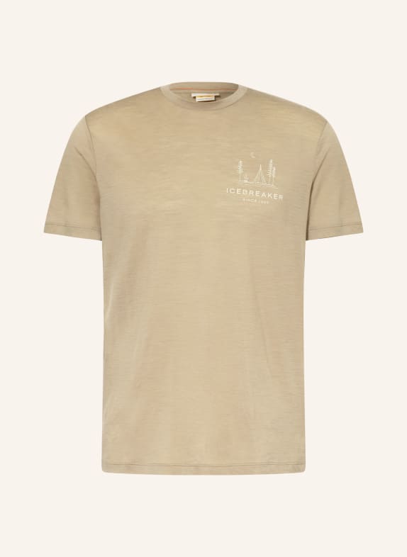 icebreaker Koszulka funkcjonalna MERINO 150 TECH LITE PEACEFUL PASS z wełny merynosowej BEŻOWY