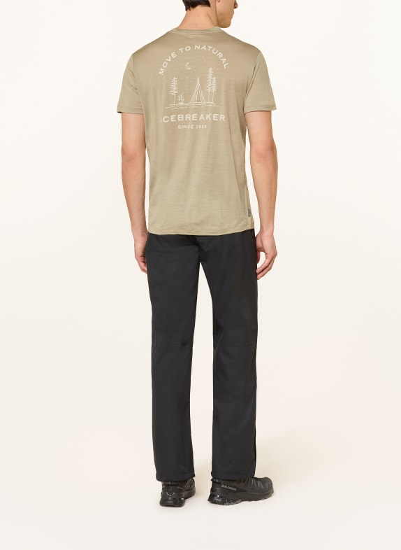 icebreaker Functioneel shirt MERINO 150 TECH LITE PEACEFUL PASS van merinowol BEIGE