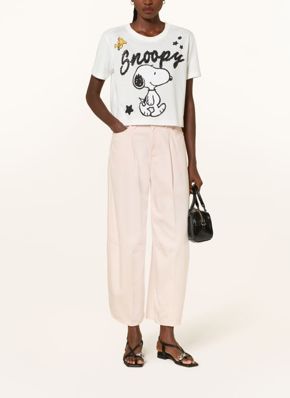 FrogBox T-shirt met pailletten WIT / ZWART