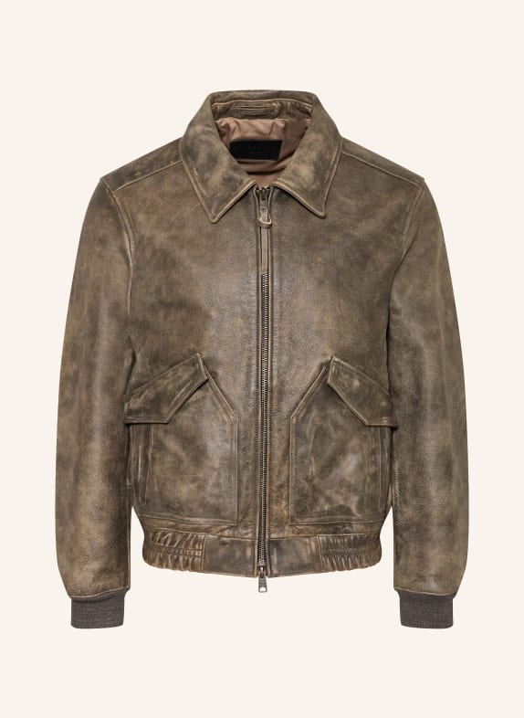 ALLSAINTS Lederjacke MARLAND BRAUN
