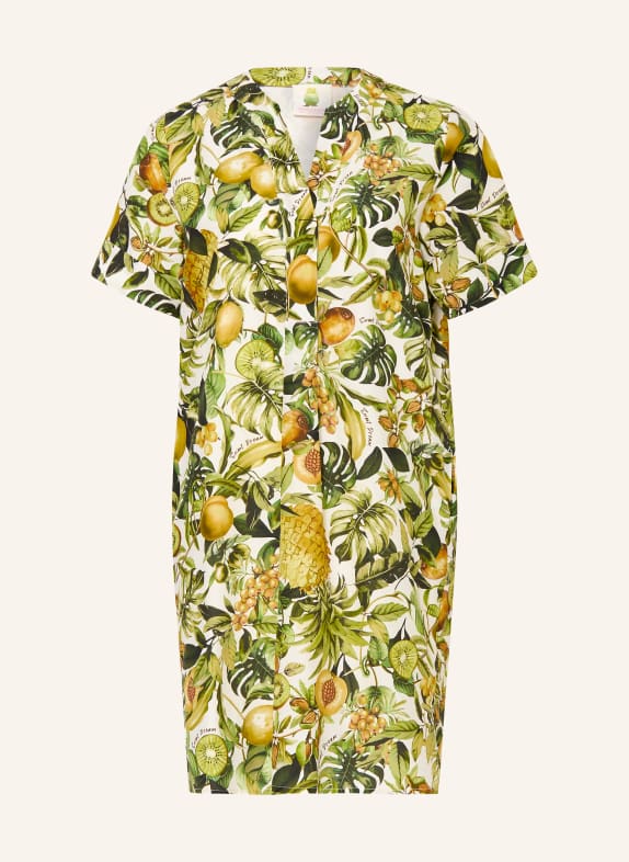 Princess GOES HOLLYWOOD Šaty s hedvábím ZELENÁ / TMAVĚ ŽLUTÁ / BÍLÁ