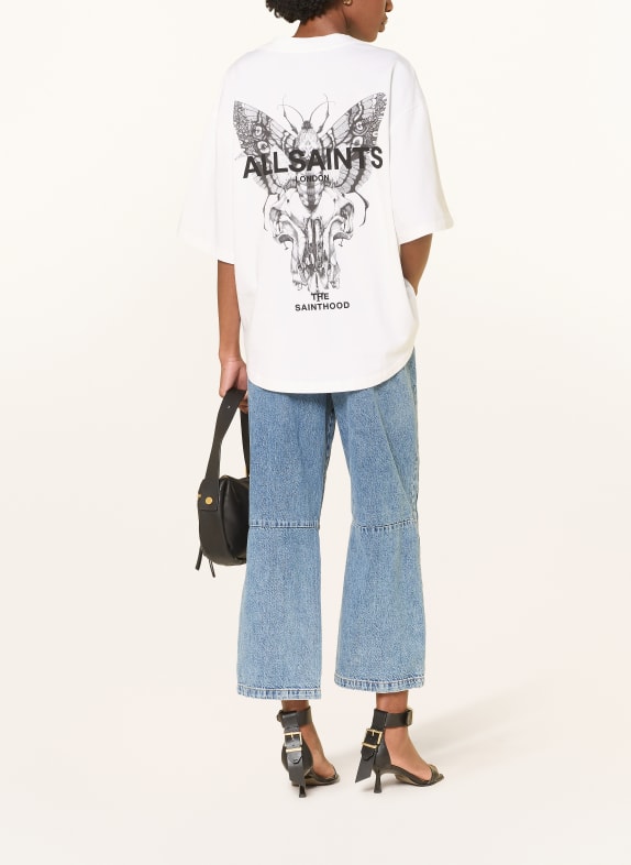 ALLSAINTS Tricou oversized HALIS AMELIE ALB