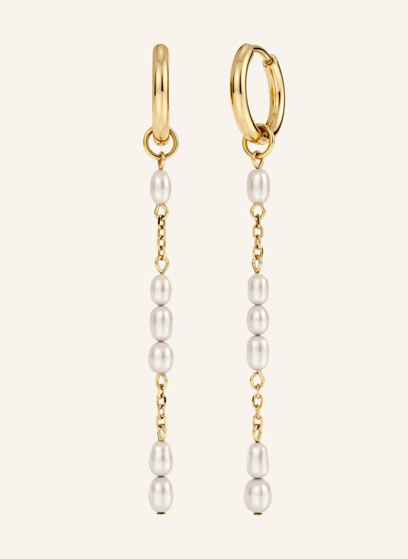 EDBLAD Náušnice BREEZE ZLATÁ / BÍLÁ