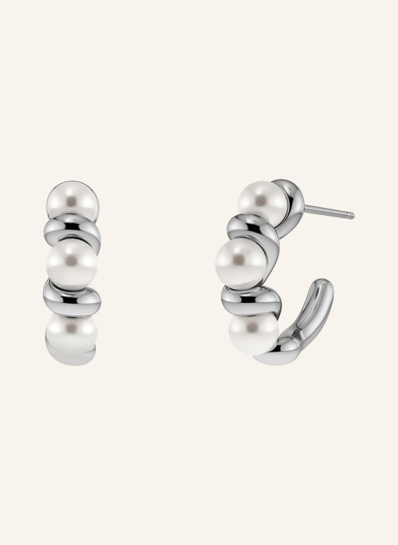 EDBLAD Kruhy MARGOT S STŘÍBRNÁ / BÍLÁ