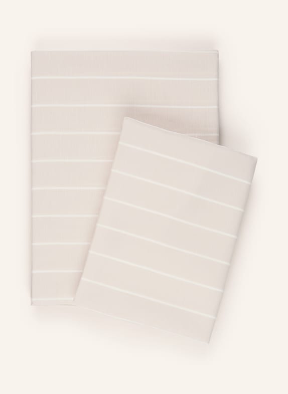 elegante Bettwäsche HUMBLE mit Leinen BEIGE / CREME